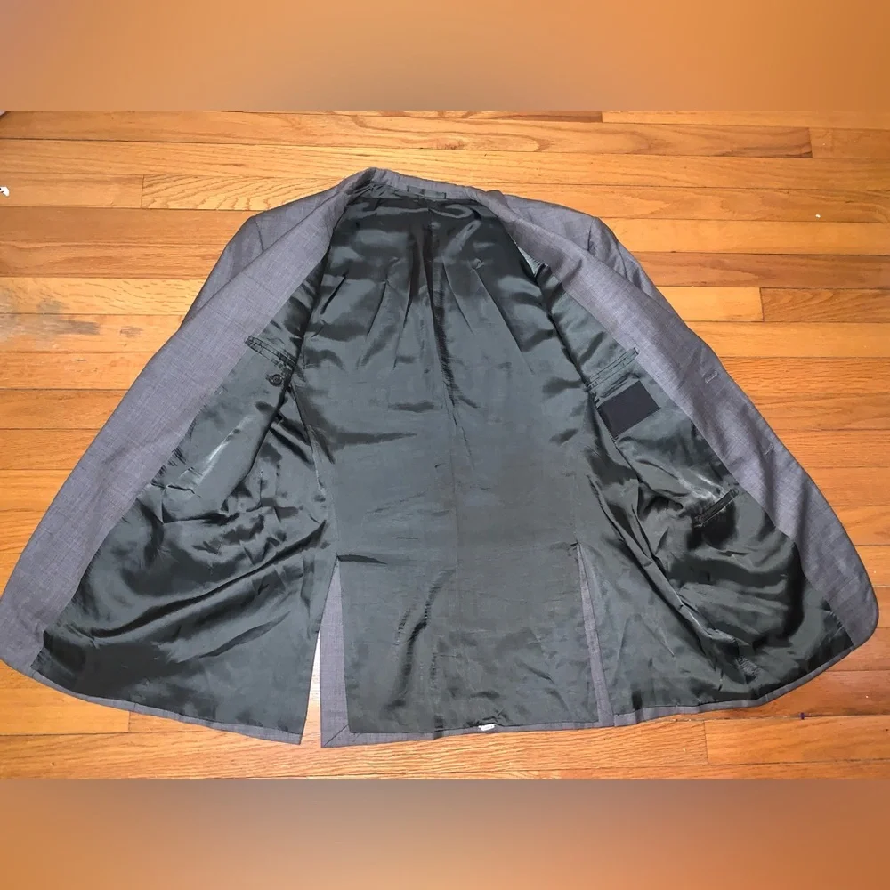 Prada Suit Men Grey Drop 8 100% Wool 54L